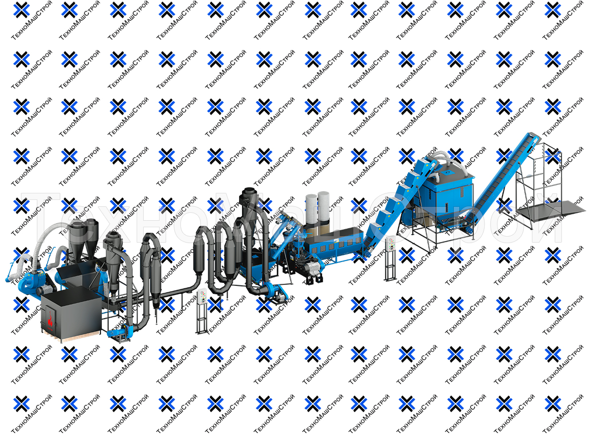 Оборудование для производства пеллет  МЛГ-1000 DUO + БО-2500