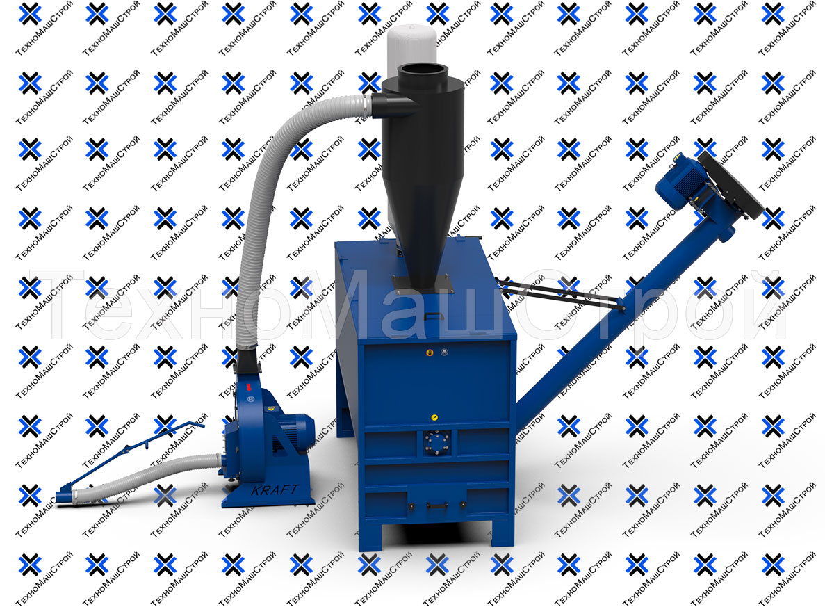 Кормоцех "Оптіма-2000" з кормозмішувачем Вихор-2000 і подрібнювачем KRAFT