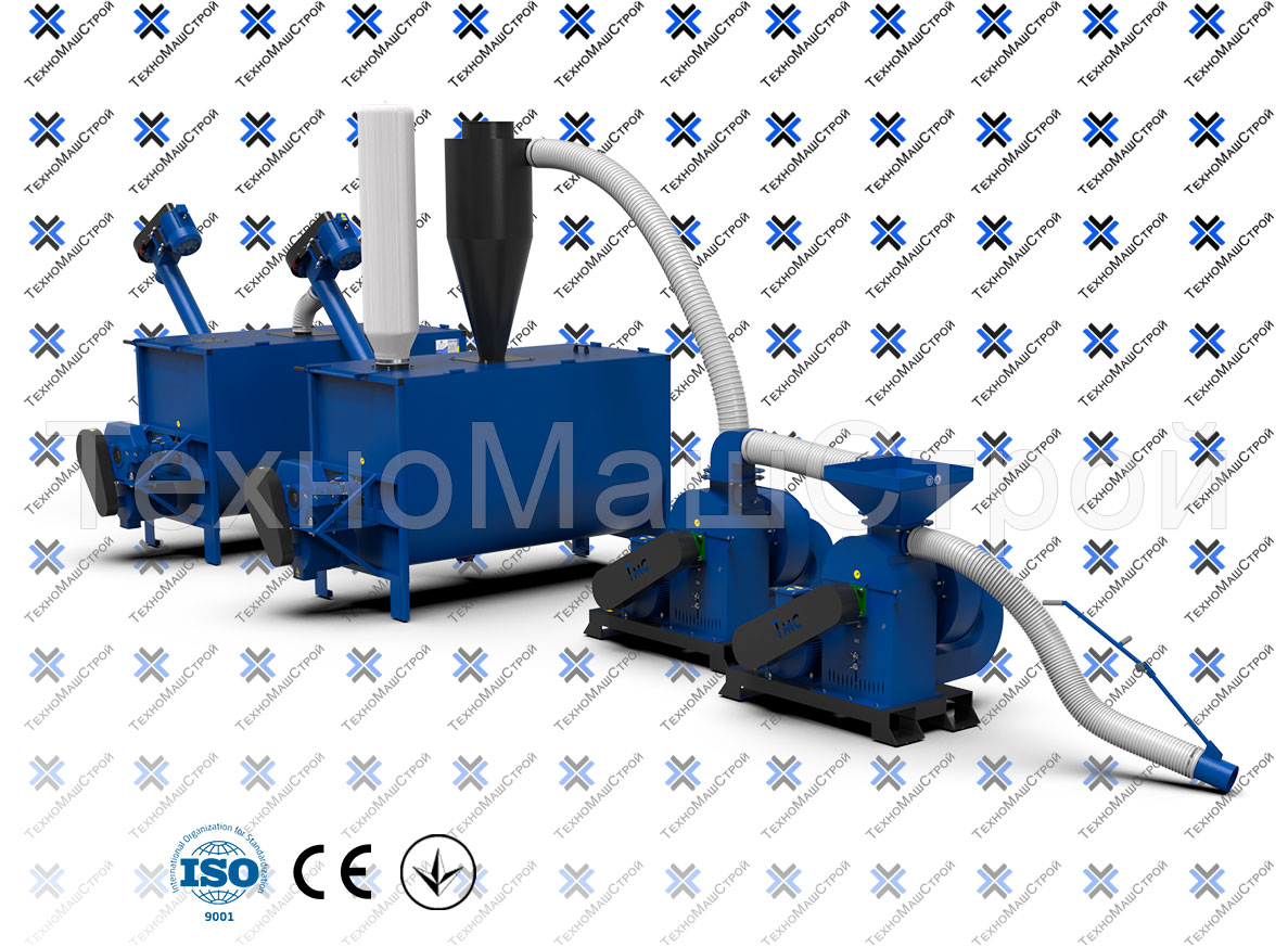 Кормоцех "Оптіма-2000 МАХ" з кормозмішувачем Вихор-2000 та подрібнювачем CHOPPER-DUO